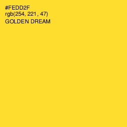 #FEDD2F - Golden Dream Color Image